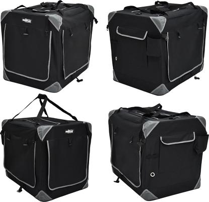 Show full view: EliteField 4-Door Collapsible Soft-Sided Dog Crate, Black, L: 42-in L x 28-in W x 32-in H slide 7 of 12