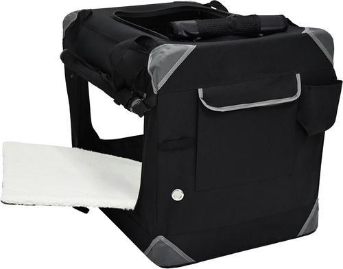 Show full view: EliteField 4-Door Collapsible Soft-Sided Dog Crate, Black, Med/L: 36-in L x 24-in W x 28-in H slide 4 of 12