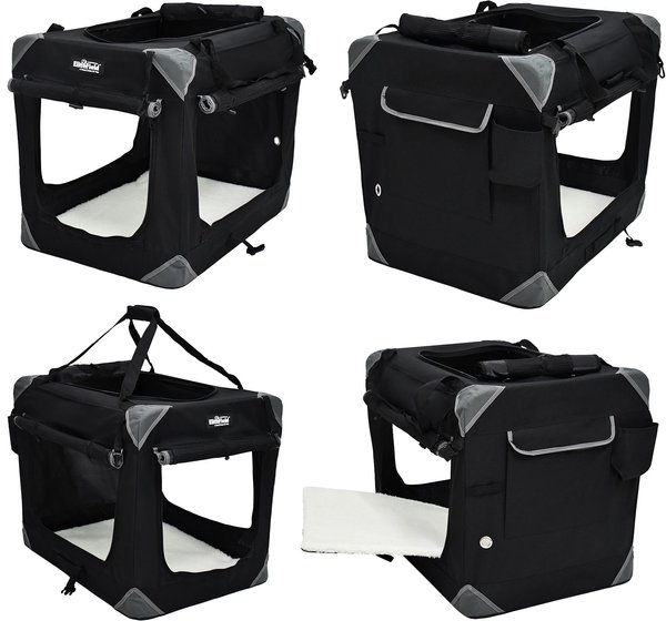 Show full view: EliteField 4-Door Collapsible Soft-Sided Dog Crate, Black, X-Small: 20-in L x 14-in W x 14-in H slide 5 of 12