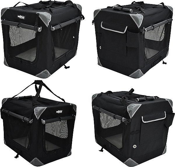 Show full view: EliteField 4-Door Collapsible Soft-Sided Dog Crate, Black, X-Small: 20-in L x 14-in W x 14-in H slide 6 of 12