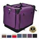 EliteField 4-Door Collapsible Soft-Sided Dog Crate, Purple, L: 42-in L x 28-in W x 32-in H