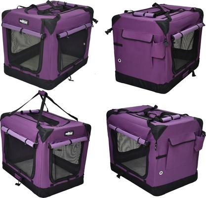 Show full view: EliteField 4-Door Collapsible Soft-Sided Dog Crate, Purple, L: 42-in L x 28-in W x 32-in H slide 7 of 13