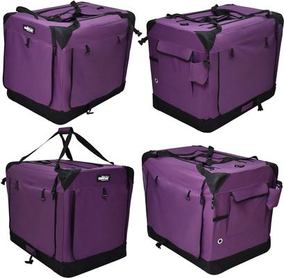 Show full view: EliteField 4-Door Collapsible Soft-Sided Dog Crate, Purple, L: 42-in L x 28-in W x 32-in H slide 8 of 13