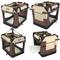 Show in main carousel: EliteField 4-Door Collapsible Soft-Sided Dog Crate with Curtains, Brown/Beige, 30 inch slide 6 of 13