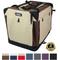 Show in main carousel: EliteField 4-Door Collapsible Soft-Sided Dog Crate with Curtains, Brown/Beige, 36 inch slide 1 of 12
