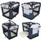 Show in main carousel: EliteField 4-Door Collapsible Soft-Sided Dog Crate with Curtains, Navy Blue/Gray, 20 inch slide 6 of 13