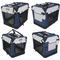 Show in main carousel: EliteField 4-Door Collapsible Soft-Sided Dog Crate with Curtains, Navy Blue/Gray, 20 inch slide 7 of 13