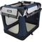 Show in main carousel: EliteField 4-Door Collapsible Soft-Sided Dog Crate with Curtains, Navy Blue/Gray, 42 inch slide 3 of 12