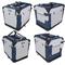 Show in main carousel: EliteField 4-Door Collapsible Soft-Sided Dog Crate with Curtains, Navy Blue/Gray, 42 inch slide 7 of 12