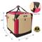 Show in main carousel: EliteField 4-Door Collapsible Soft-Sided Dog Crate with Curtains, Red/Beige, 30 inch slide 2 of 12