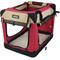Show in main carousel: EliteField 4-Door Collapsible Soft-Sided Dog Crate with Curtains, Red/Beige, 36 inch slide 3 of 12