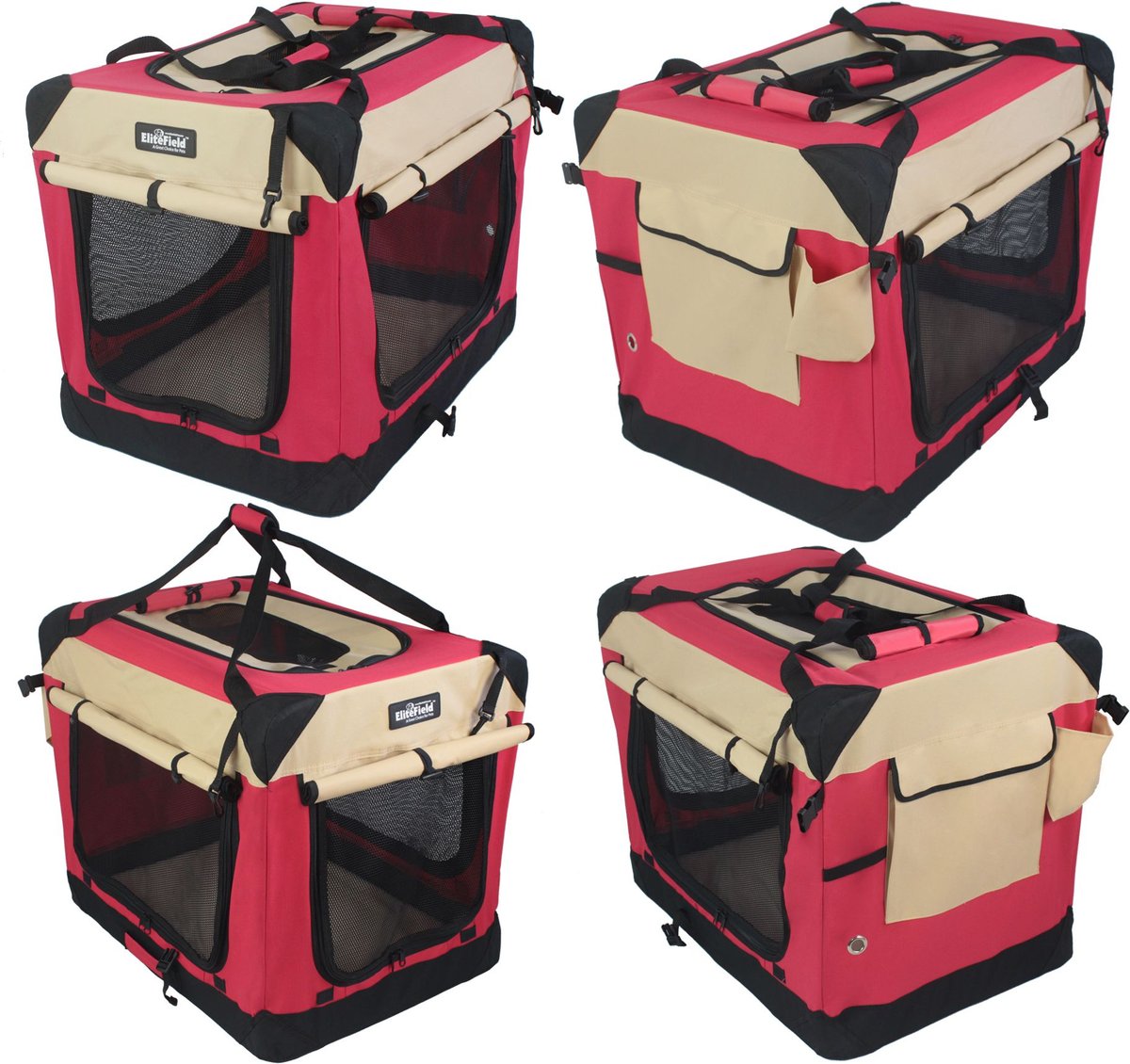EliteField 4-Door Collapsible Soft-Sided Dog Crate
