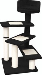 EliteField 40-in Faux Fur Cat Tree, Black