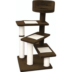 EliteField 40-in Faux Fur Cat Tree, Brown