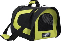 EliteField Deluxe Soft Airline-Approved Dog & Cat Carrier Bag, Black/Lemon Green, 20-in