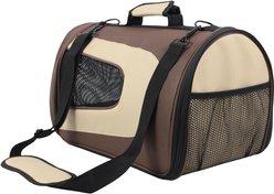 EliteField Deluxe Soft Airline-Approved Dog & Cat Carrier Bag, Brown/Beige, 20-in slide 2 of 5