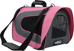 EliteField Deluxe Soft Airline-Approved Dog & Cat Carrier Bag, Pink/Gray, 20-in