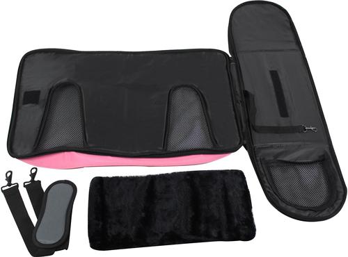 Show full view: EliteField Deluxe Soft Airline-Approved Dog & Cat Carrier Bag, Pink/Gray, 20-in slide 4 of 7