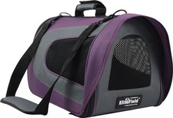 EliteField Deluxe Soft Airline-Approved Dog & Cat Carrier Bag, Purple/Gray, 18-in