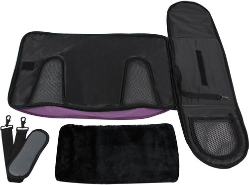 Show full view: EliteField Deluxe Soft Airline-Approved Dog & Cat Carrier Bag, Purple/Gray, 20-in slide 3 of 6