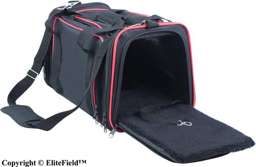 Show full view: EliteField Expandable Soft Airline-Approved Dog & Cat Carrier Bag, Black, 17-in slide 4 of 8