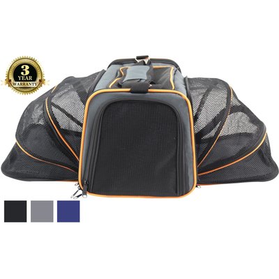 EliteField EliteField Expandable Soft Airline-Approved Dog & Cat Carrier Bag, Gray, 17-in