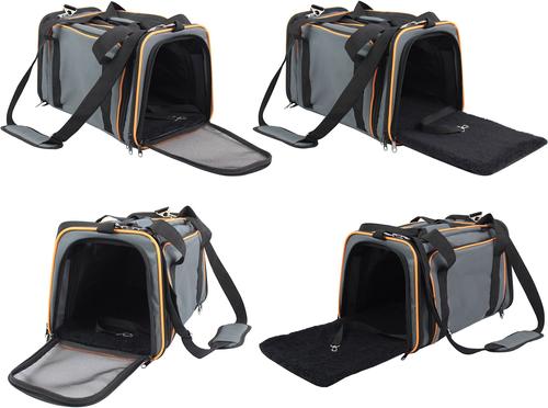 Show full view: EliteField Expandable Soft Airline-Approved Dog & Cat Carrier Bag, Gray, 20-in slide 8 of 9