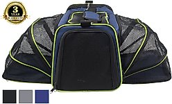 EliteField Expandable Soft Airline-Approved Dog & Cat Carrier Bag, Navy Blue, 20-in