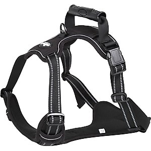 EliteField Padded Reflective No Pull Dog Harness, Black, Large: 21 to 36-in chest
