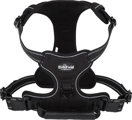Show full view: EliteField Padded Reflective No Pull Dog Harness, Black, Large: 21 to 36-in chest slide 5 of 7