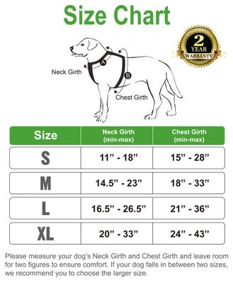 Show full view: EliteField Padded Reflective No Pull Dog Harness, Green, Medium: 18 to 33-in chest slide 2 of 7