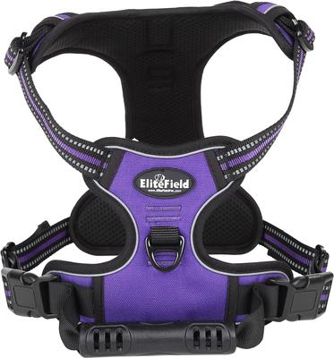 Show full view: EliteField Padded Reflective No Pull Dog Harness, Purple, Medium: 18 to 33-in chest slide 5 of 7