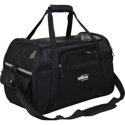 EliteField EliteField Soft-Sided Airline-Approved Dog & Cat Carrier Bag, Black, 17-in