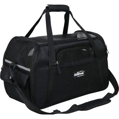 EliteField EliteField Soft-Sided Airline-Approved Dog & Cat Carrier Bag, Black, 19-in