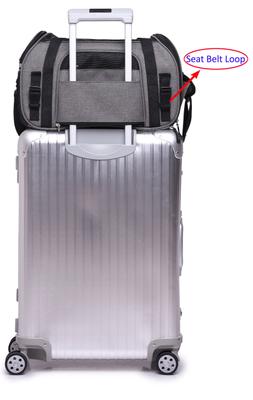 Show full view: EliteField Soft-Sided Airline-Approved Dog & Cat Carrier Bag, Charcoal Gray, 17-in slide 5 of 10