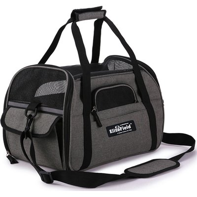 EliteField EliteField Soft-Sided Airline-Approved Dog & Cat Carrier Bag, Charcoal Gray, 19-in