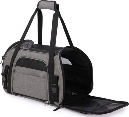 Show full view: EliteField Soft-Sided Airline-Approved Dog & Cat Carrier Bag, Charcoal Gray, 19-in slide 3 of 10