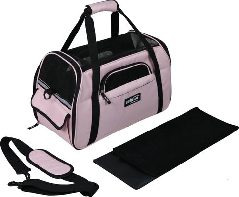 Show full view: EliteField Soft-Sided Airline-Approved Dog & Cat Carrier Bag, Pink, 19-in slide 5 of 10