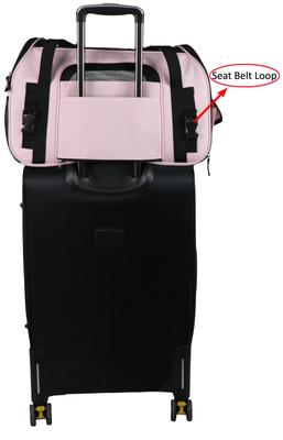 Show full view: EliteField Soft-Sided Airline-Approved Dog & Cat Carrier Bag, Pink, 19-in slide 6 of 10