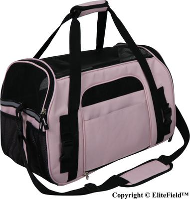 Show full view: EliteField Soft-Sided Airline-Approved Dog & Cat Carrier Bag, Pink, 19-in slide 8 of 10