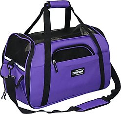 EliteField Soft-Sided Airline-Approved Dog & Cat Carrier Bag, Purple, 17-in