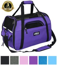 EliteField Soft-Sided Airline-Approved Dog & Cat Carrier Bag, Purple, 19-in slide 1 of 8