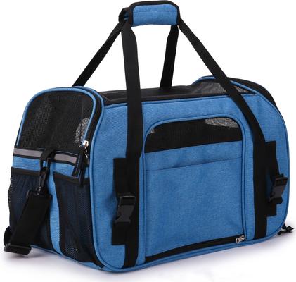 Show full view: EliteField Soft-Sided Airline-Approved Dog & Cat Carrier Bag, Sapphire Blue, 17-in slide 3 of 10