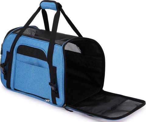 Show full view: EliteField Soft-Sided Airline-Approved Dog & Cat Carrier Bag, Sapphire Blue, 17-in slide 4 of 10