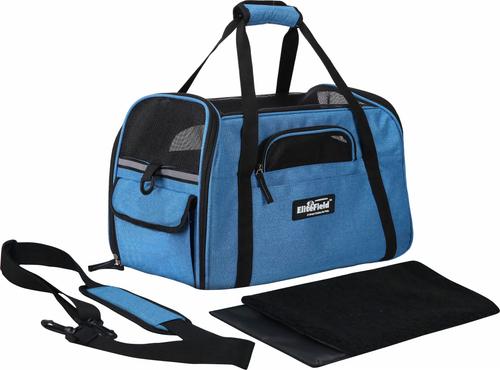 Show full view: EliteField Soft-Sided Airline-Approved Dog & Cat Carrier Bag, Sapphire Blue, 17-in slide 5 of 10