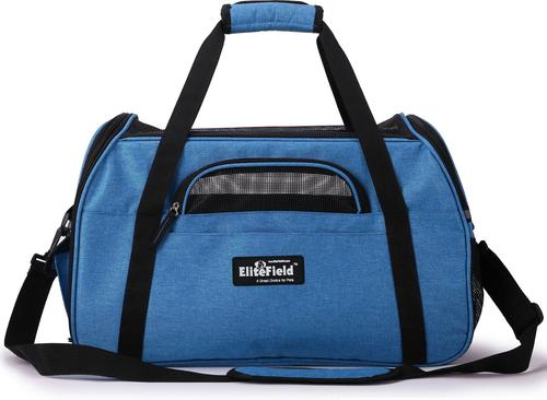 Show full view: EliteField Soft-Sided Airline-Approved Dog & Cat Carrier Bag, Sapphire Blue, 17-in slide 7 of 10