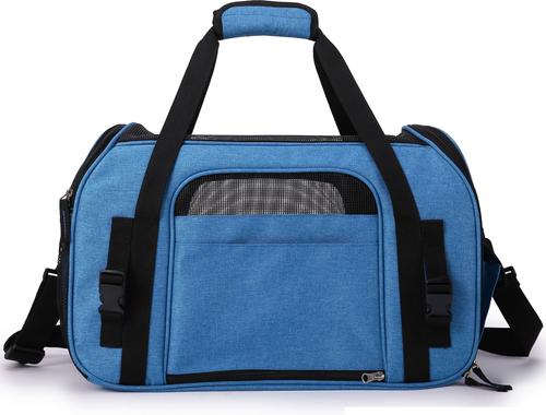 Show full view: EliteField Soft-Sided Airline-Approved Dog & Cat Carrier Bag, Sapphire Blue, 17-in slide 8 of 10
