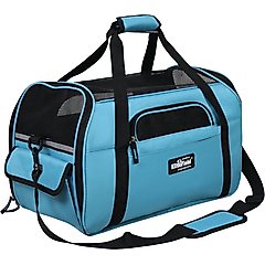 EliteField Soft-Sided Airline-Approved Dog & Cat Carrier Bag, Sky Blue, 17-in