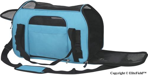Show full view: EliteField Soft-Sided Airline-Approved Dog & Cat Carrier Bag, Sky Blue, 17-in slide 3 of 9