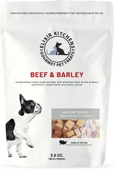 Elixir Kitchens Beef & Barley Freeze-Dried Dog & Cat Treats, 3-oz bag